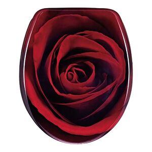 Wenko Baccara Toilet Seat Red 36.5 x 44.5cm Wenko Baccara Toilet Seat Red 36.5 x 44.5cm